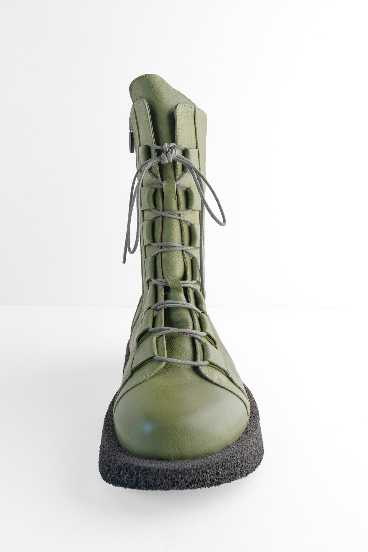 Lofina Lace Up Platform Boot, Moss Green 
