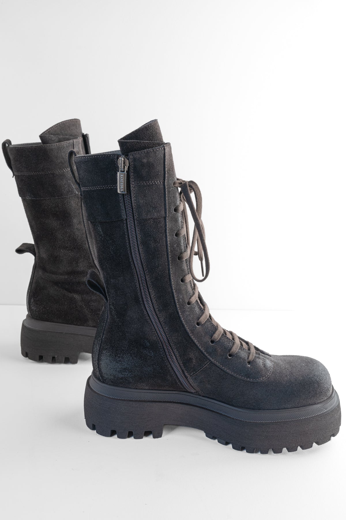 Lofina Lace Up Suede Platform Boot, Londra 