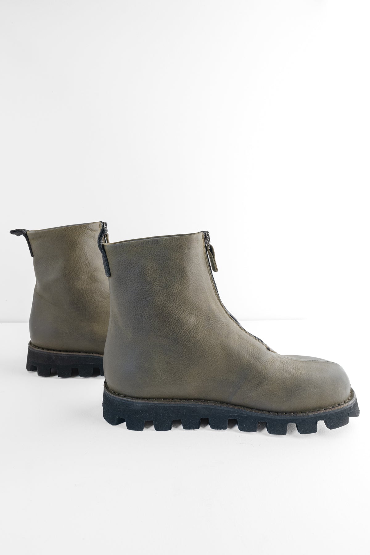 Lofina Short Zip Front Boot, Carciofo Olive 