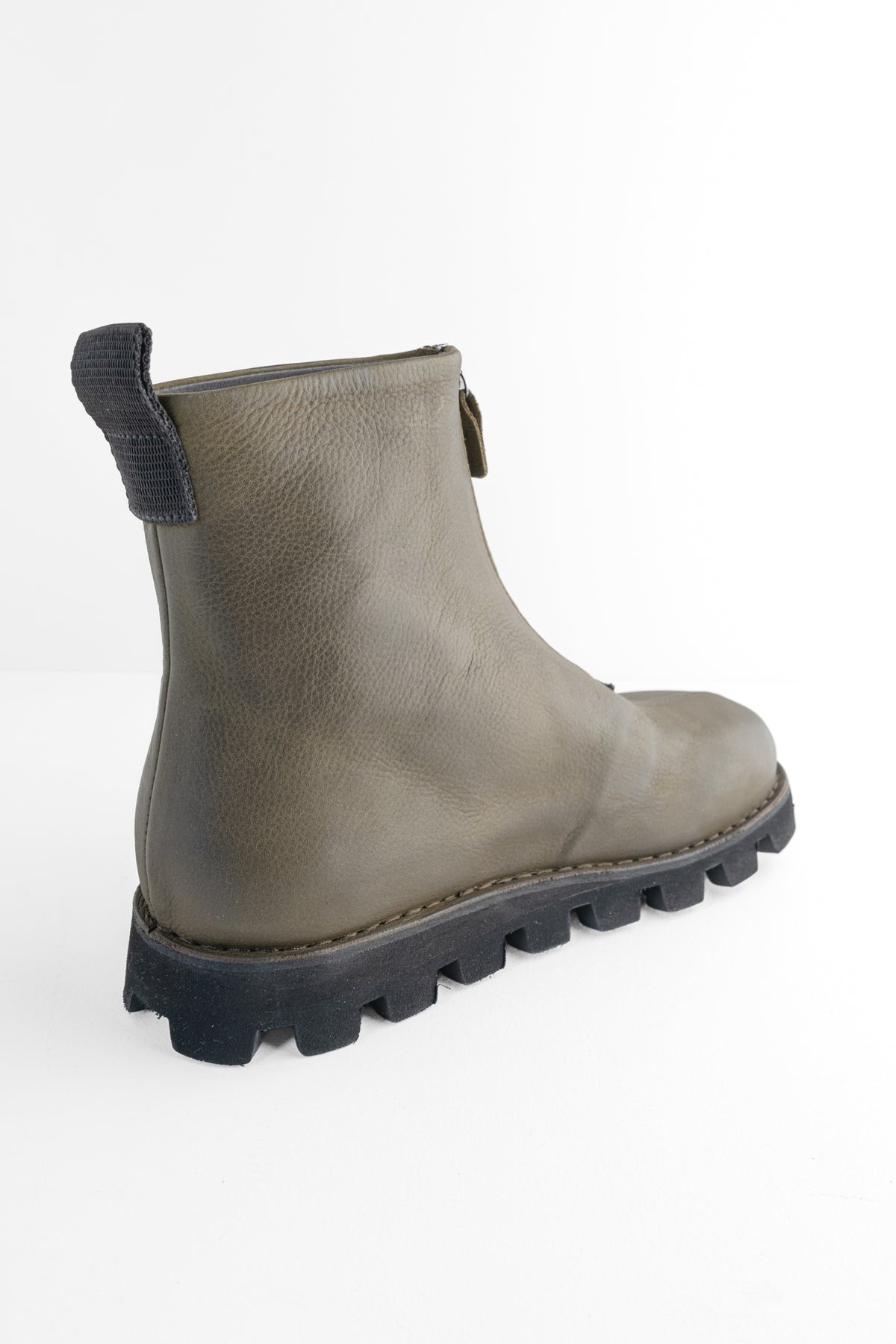 Lofina Short Zip Front Boot, Carciofo Olive 