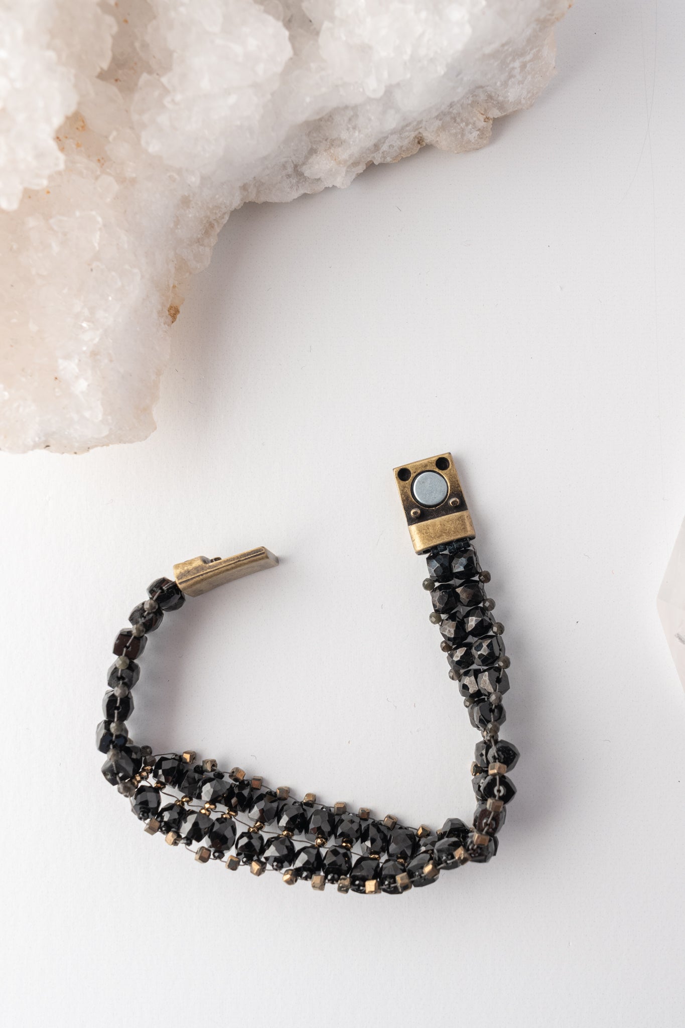 Martell Studio Slinky Black Onyx Hematite Bracelet 