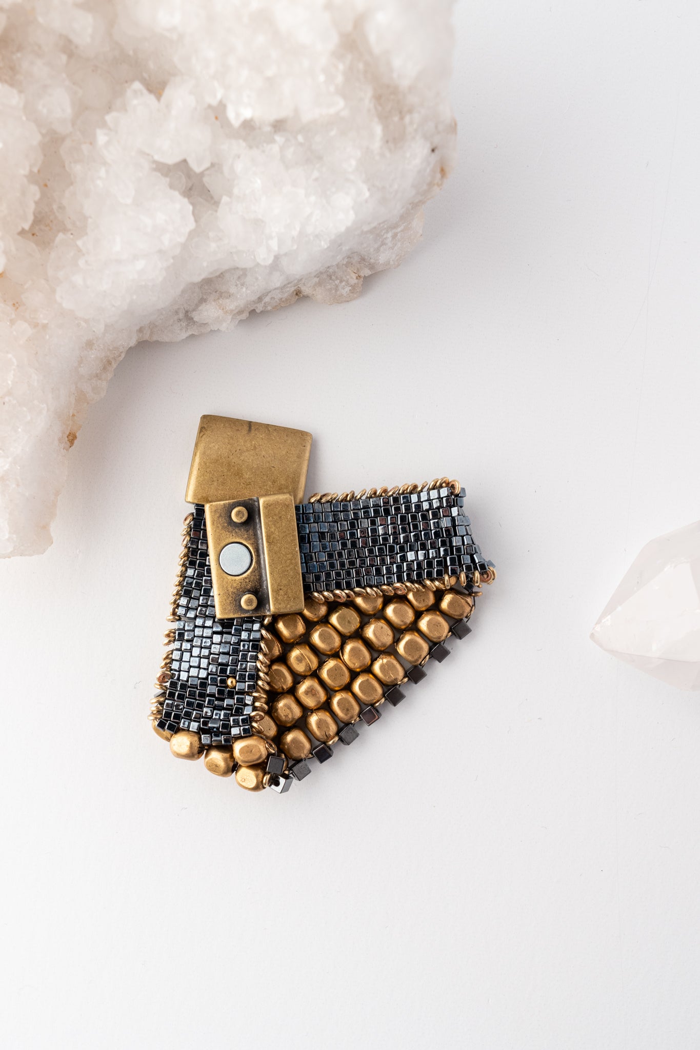 Martell Studio 18k Plated Brass Cube Bracelet 