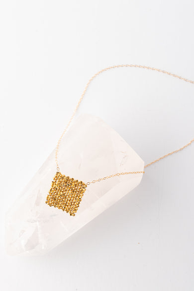 Martell Studio Tiny Gold Vermeil Flag Necklace 