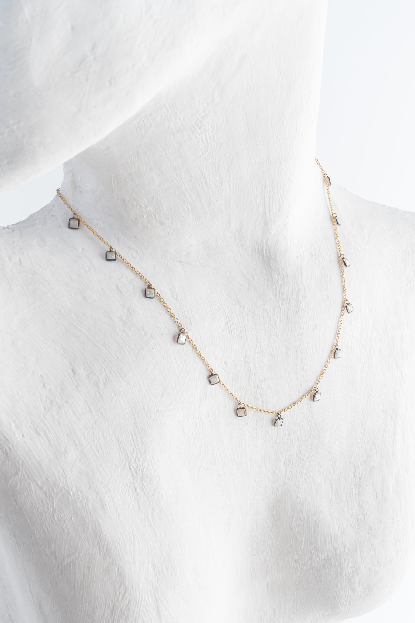 Martell Studio Ethiopian Opal Square Necklace 