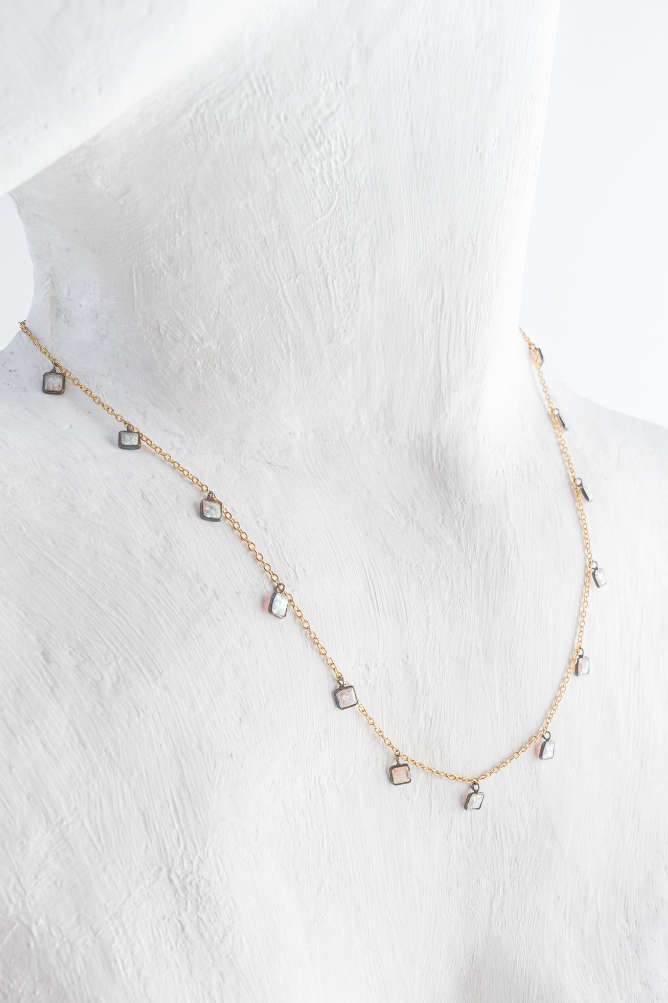 Martell Studio Ethiopian Opal Square Necklace 