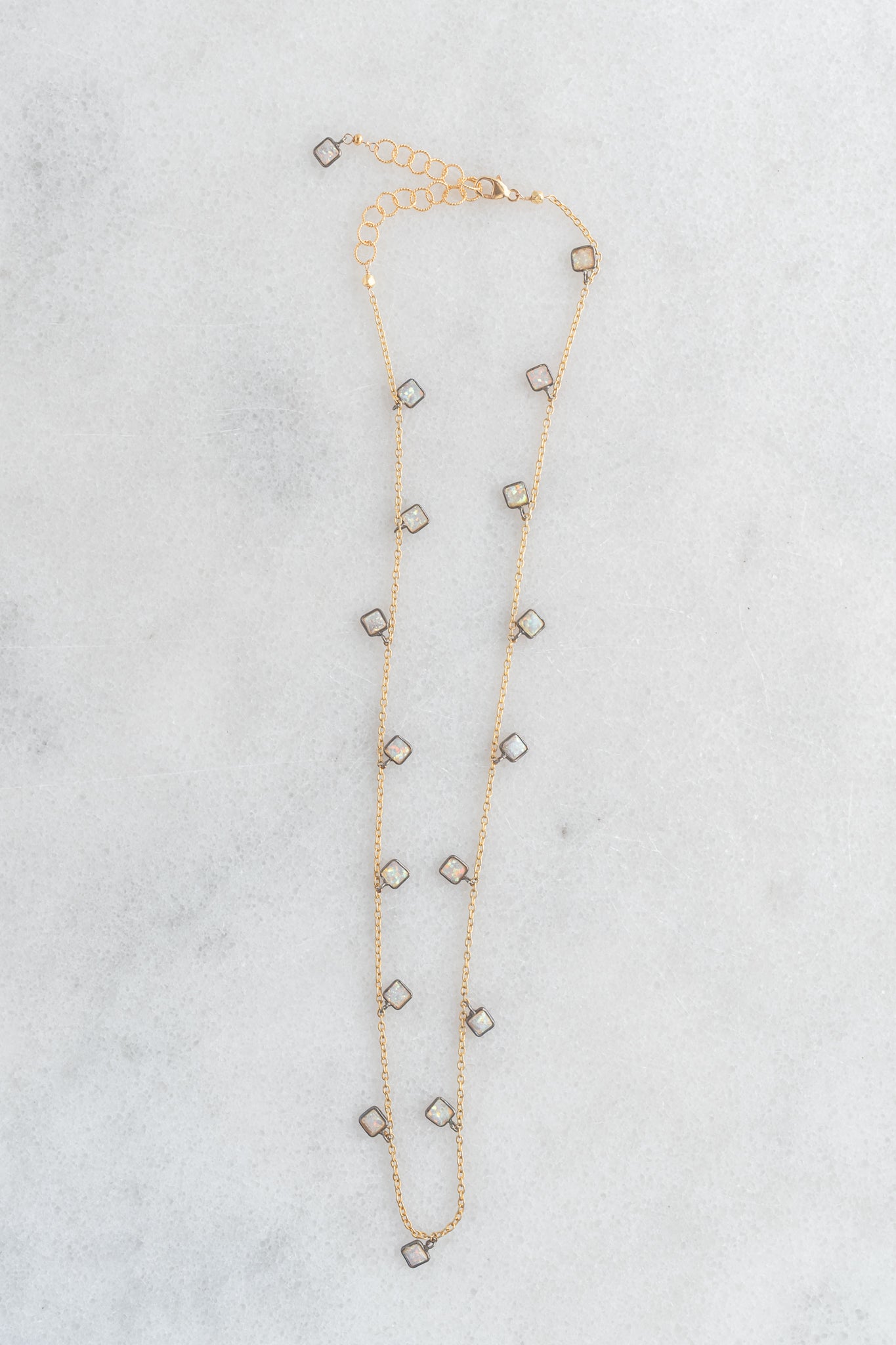 Martell Studio Ethiopian Opal Square Necklace 