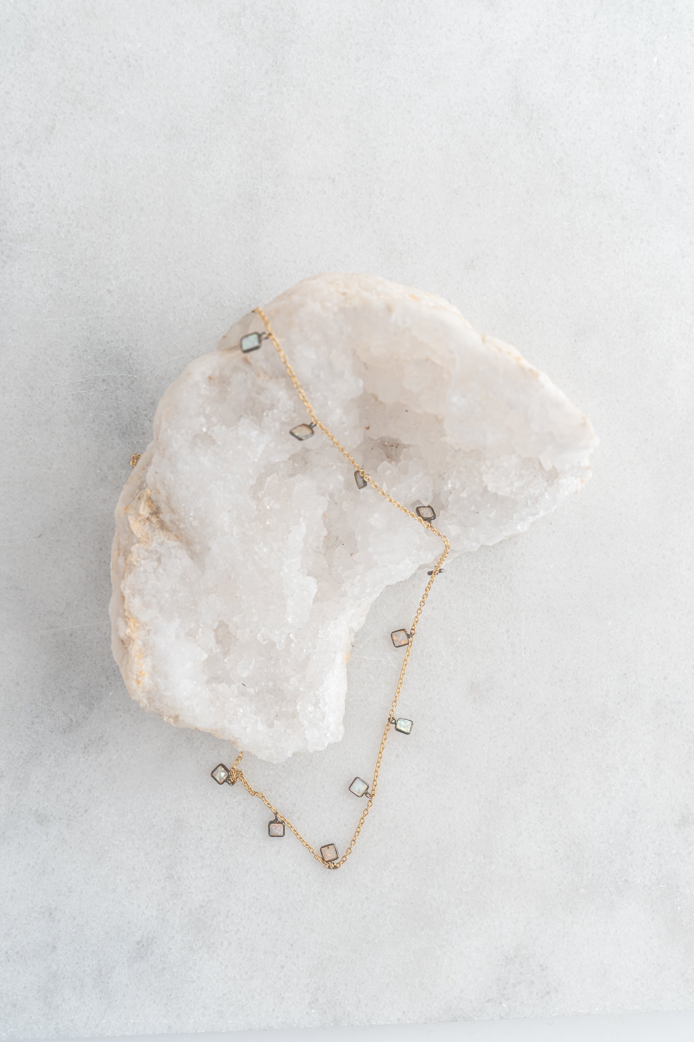 Martell Studio Ethiopian Opal Square Necklace 