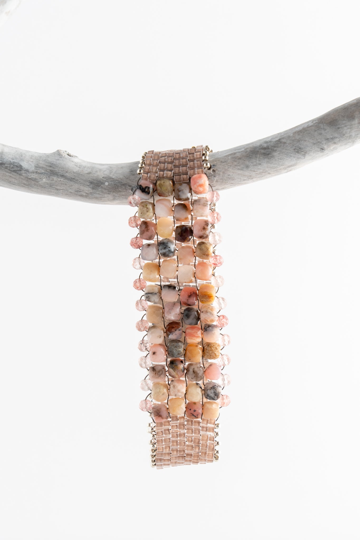 Martell Studio Pink Opal and Super Seven Bracelet 