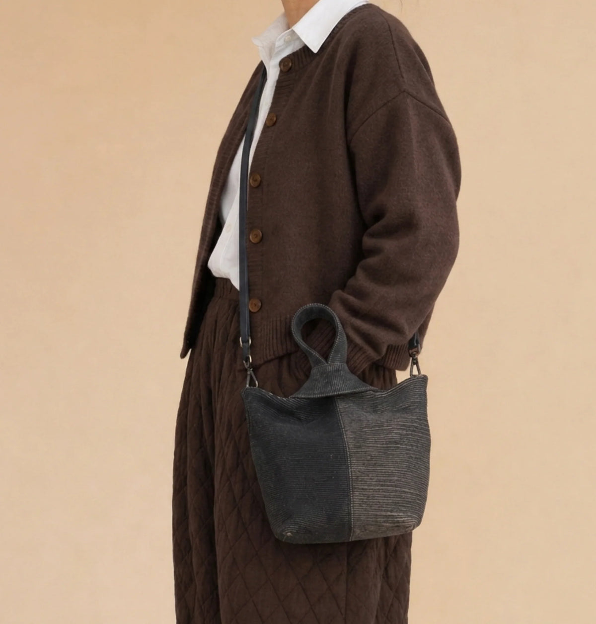 Daniella Lehavi Rosa Wristlet, Stripes Machiato 