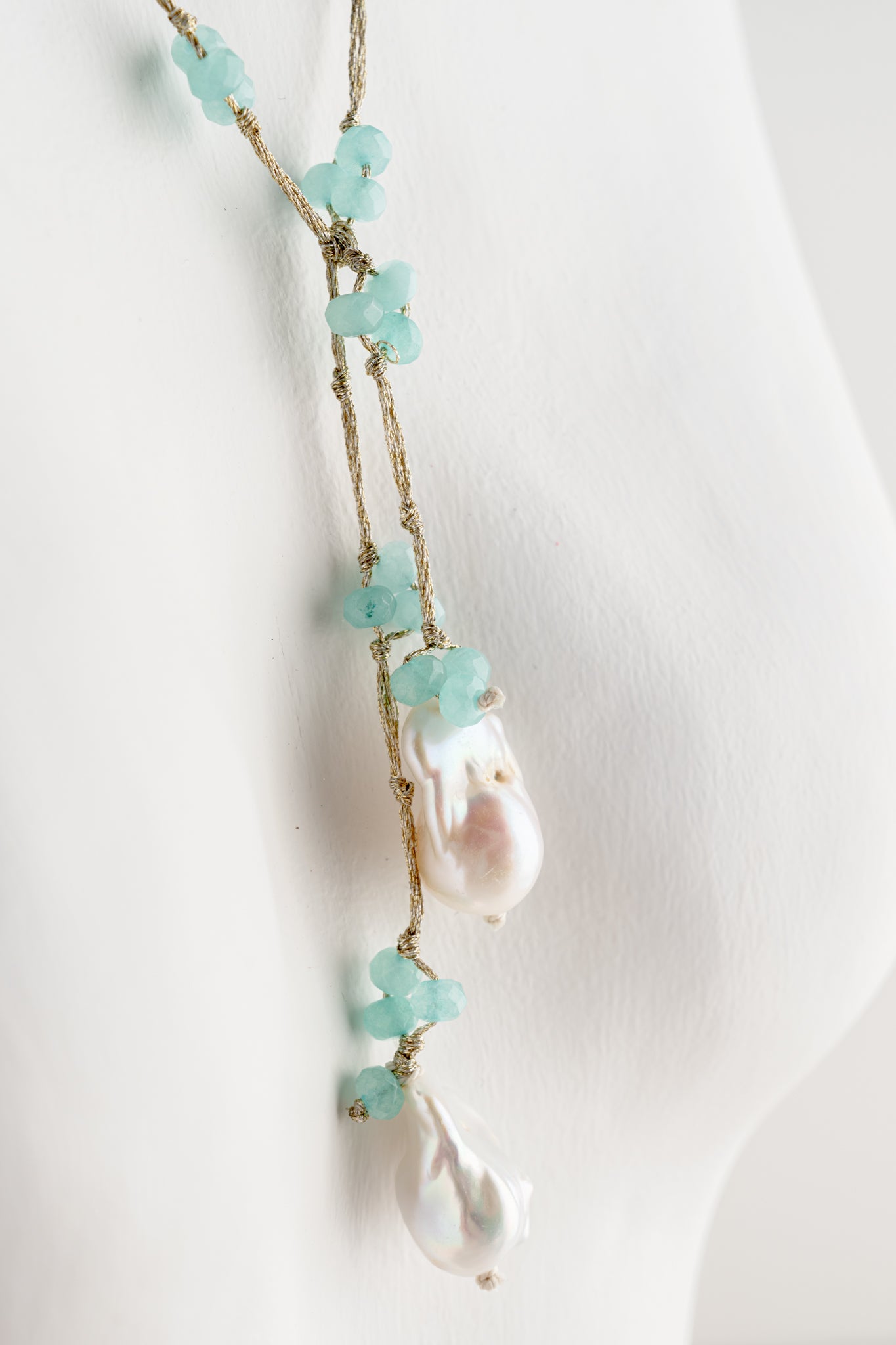 Mela Meryl Pearl Necklace - Turquoise 