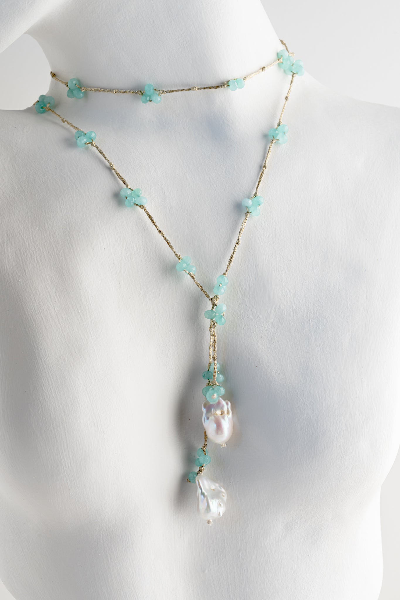 Mela Meryl Pearl Necklace - Turquoise 