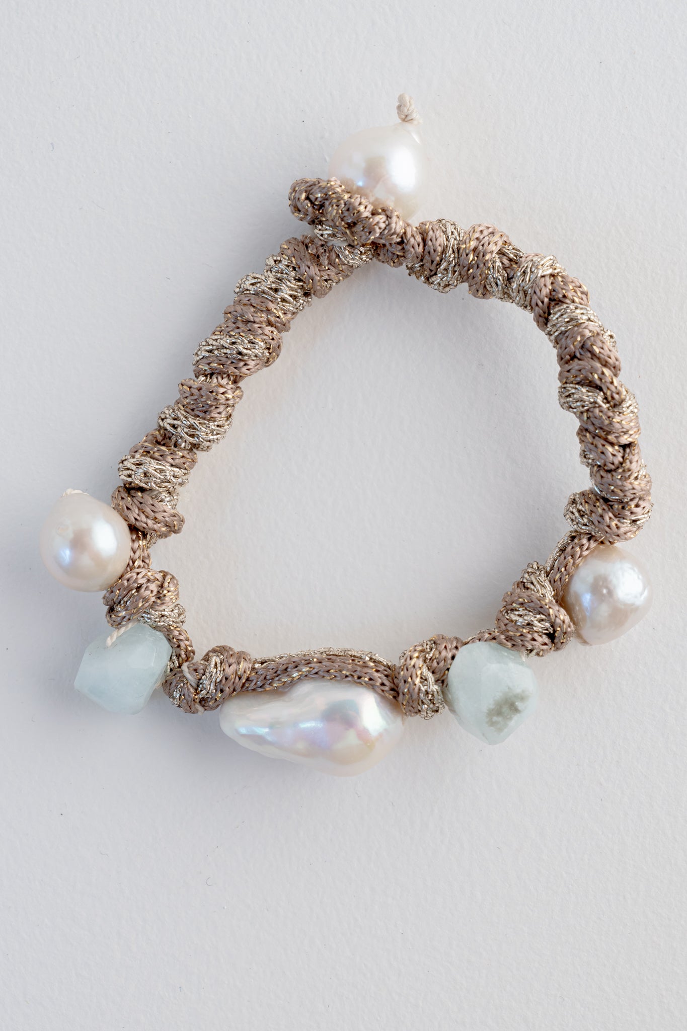 Miranda Pearl Bracelet, Aqua Angle 3