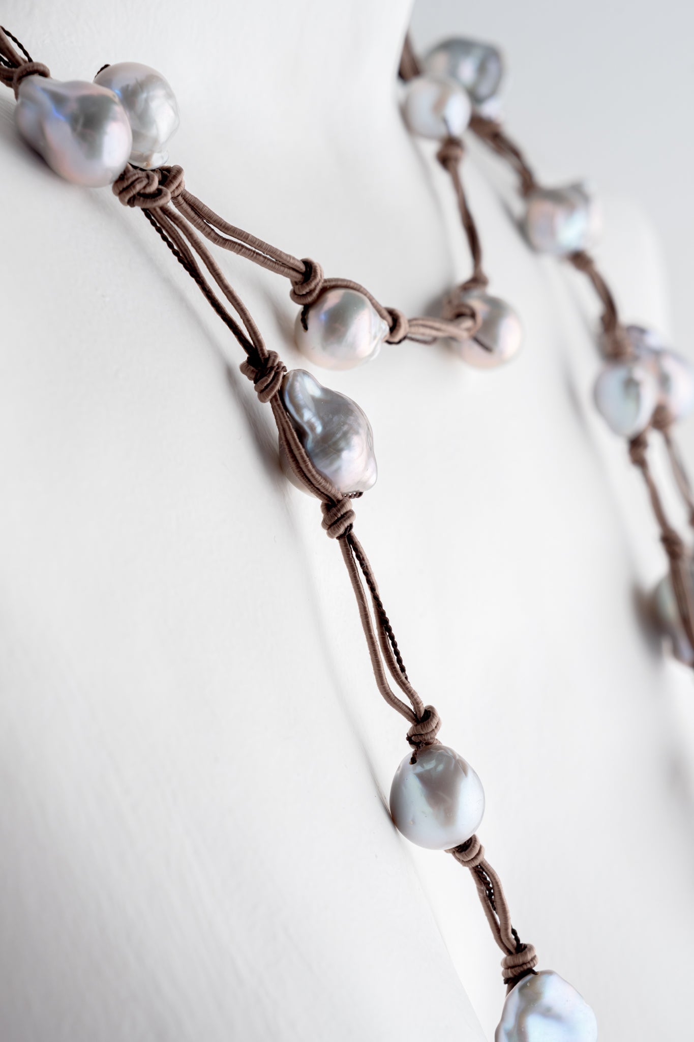 Mela Superlong Caffe Pearl Necklace 