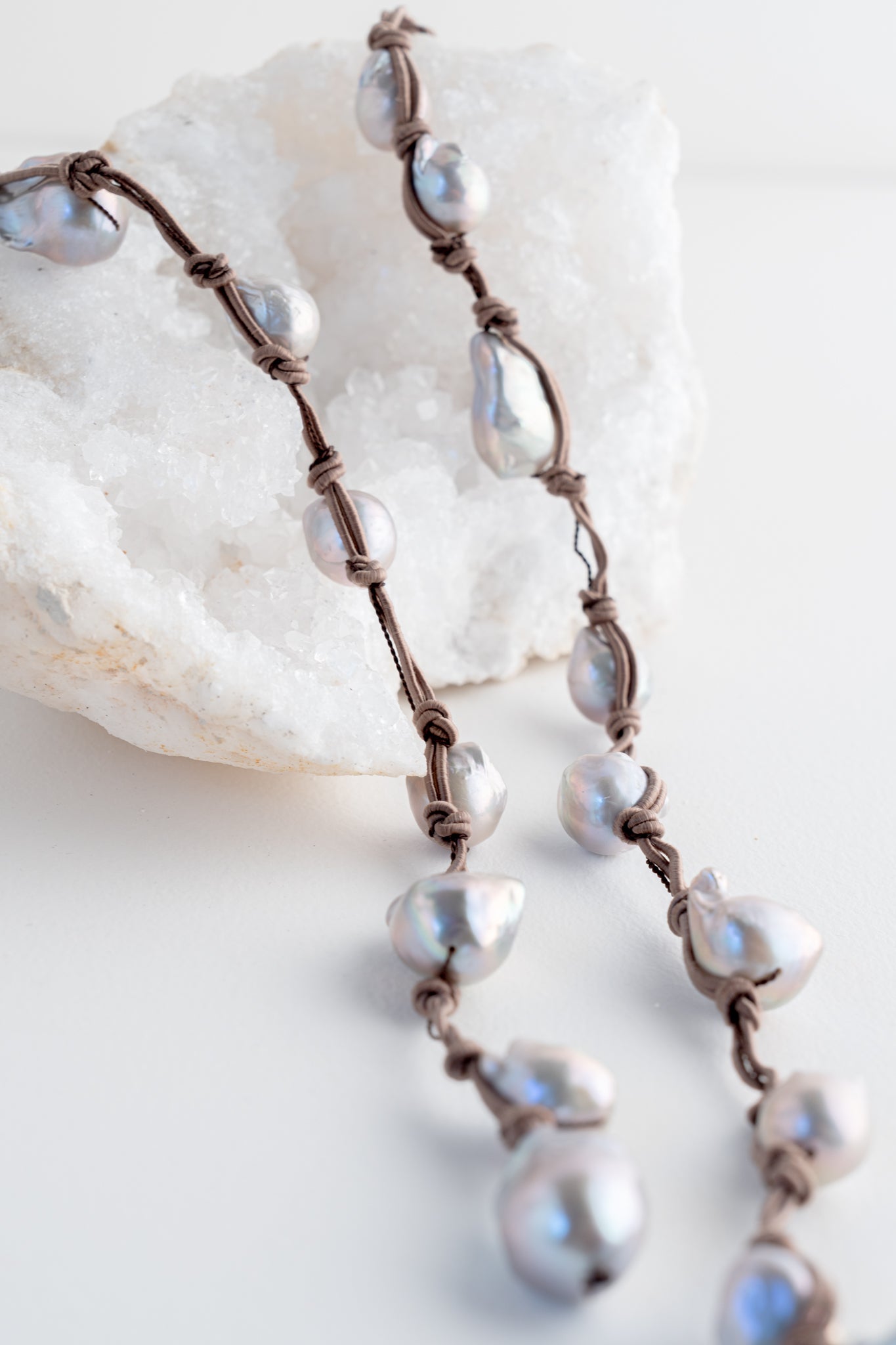 Mela Superlong Caffe Pearl Necklace 