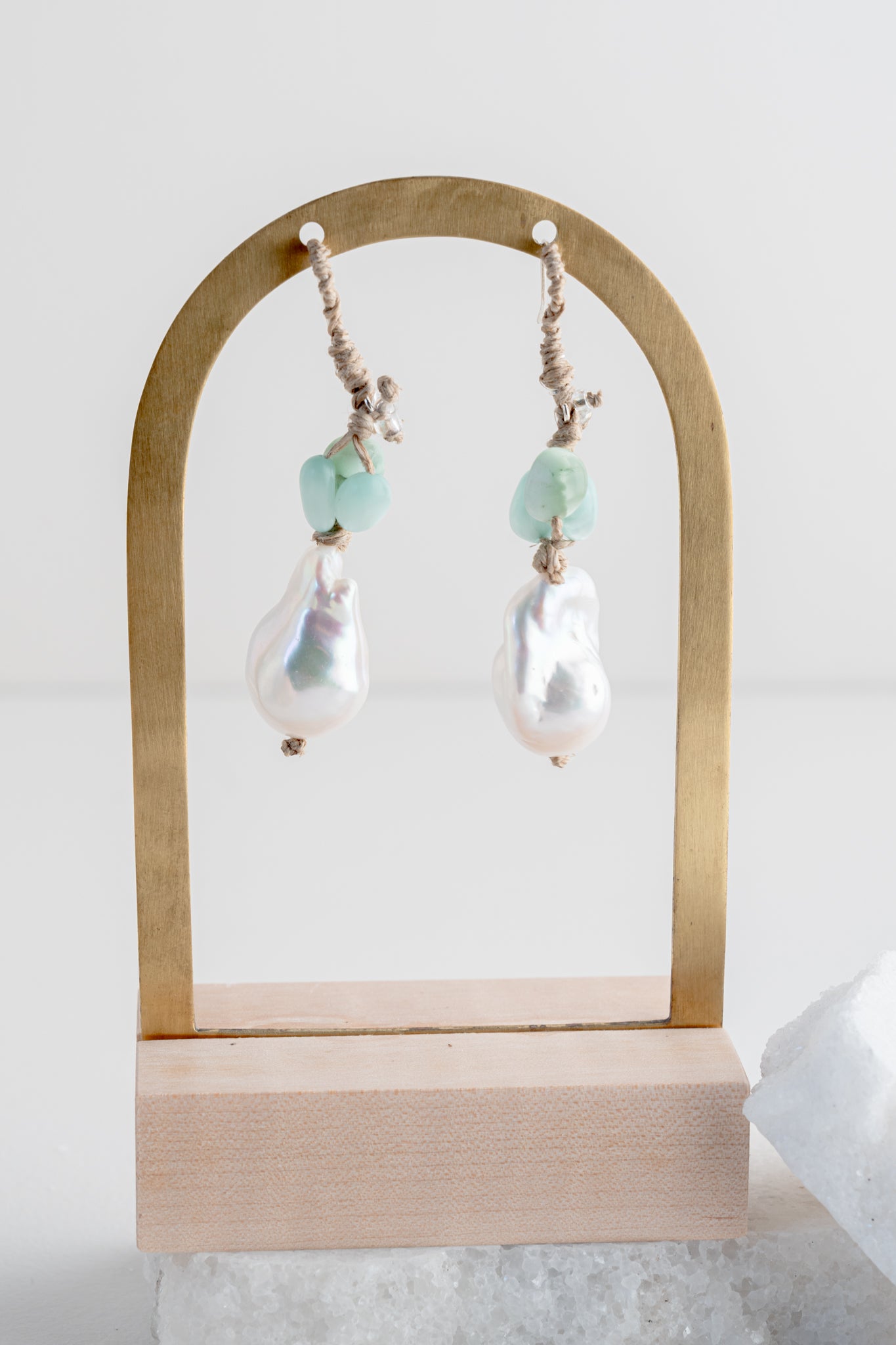 Mela Turquoise and Pearl Earrings 