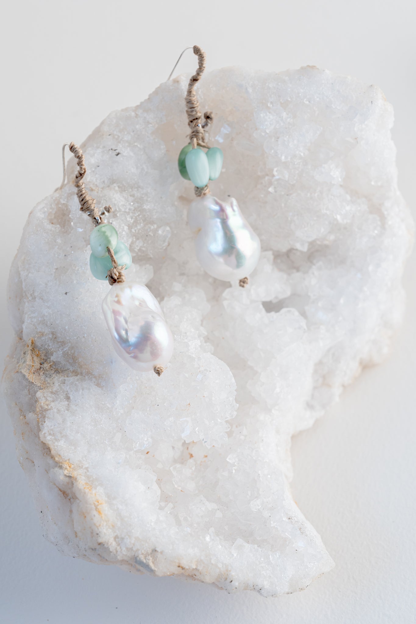 Mela Turquoise and Pearl Earrings 
