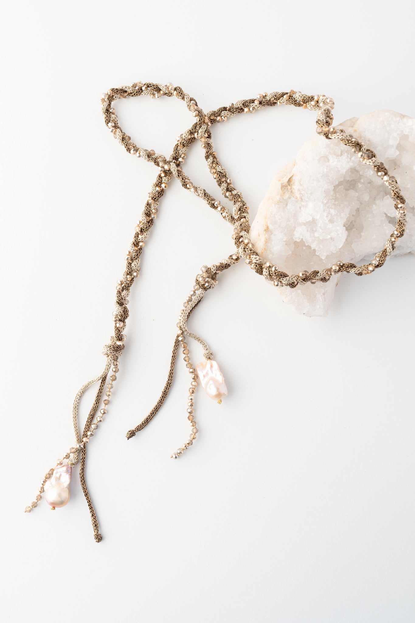 Mela Treccia Necklace, Bronze 