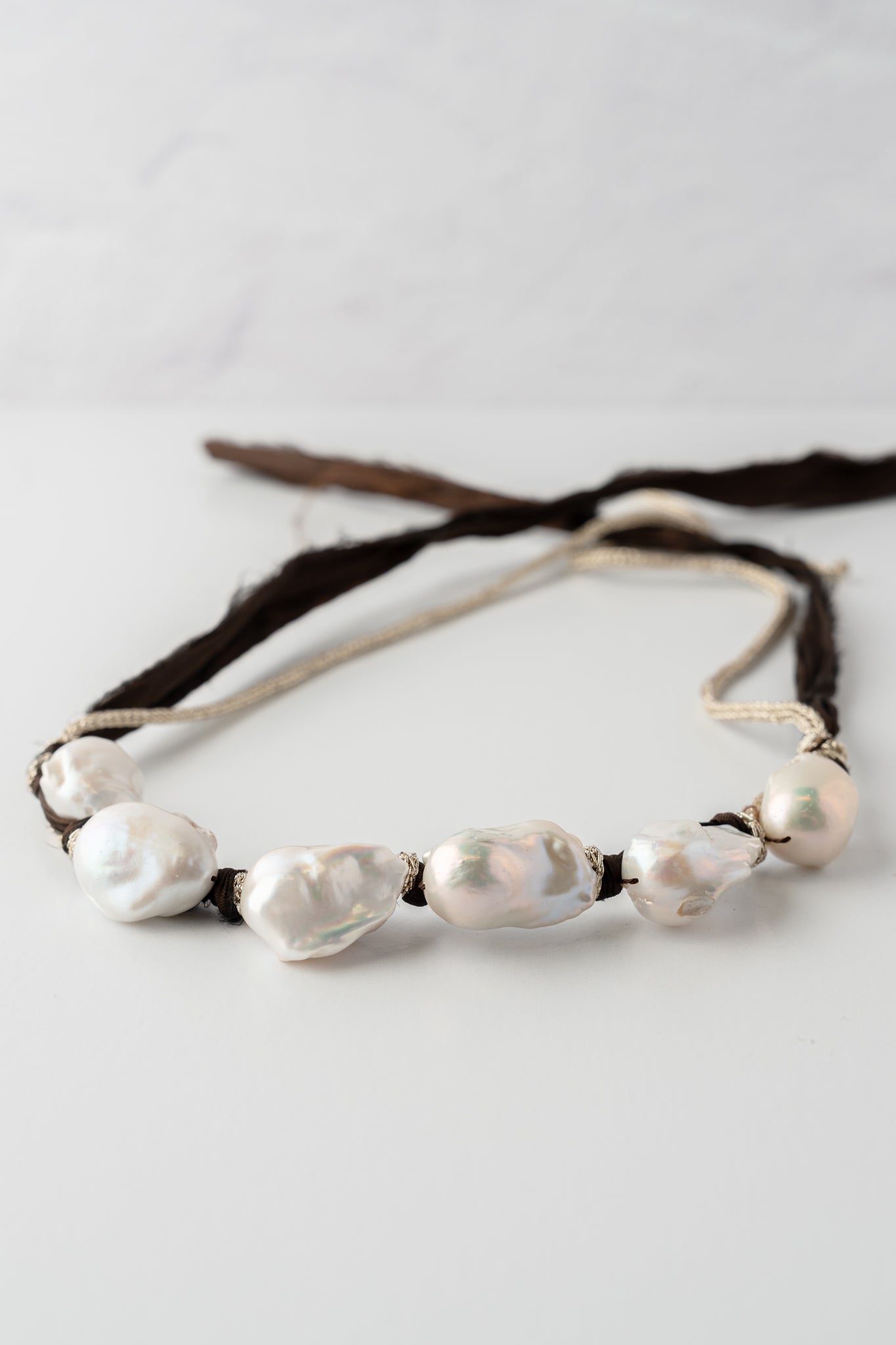 Mela Morgan Pearl Necklace - White 
