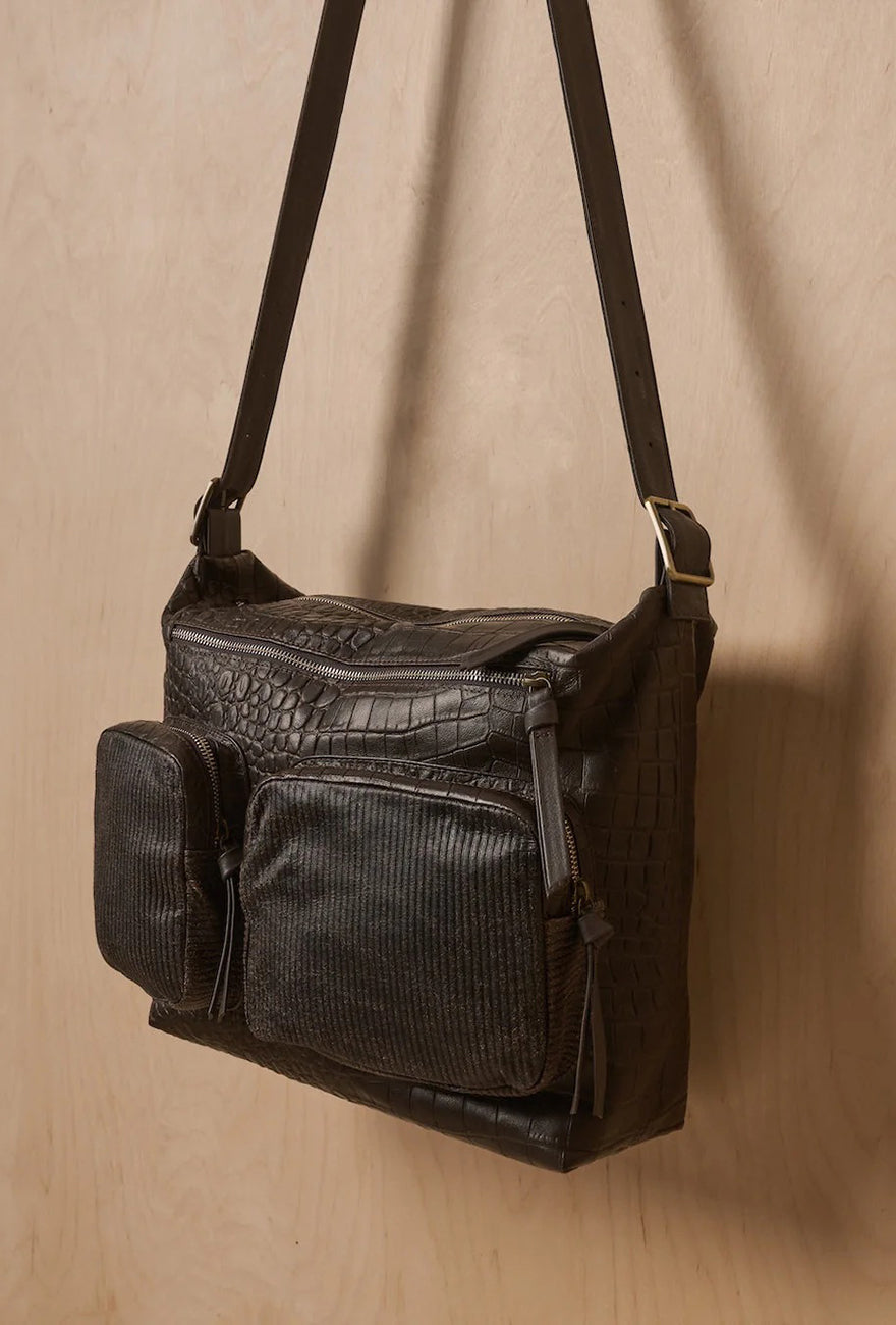 Daniella Lehavi Memphis Hobo Bag, Ribbed Croco 