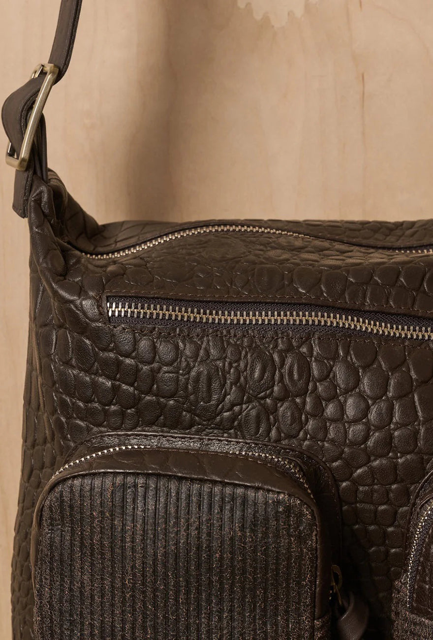 Daniella Lehavi Memphis Hobo Bag, Ribbed Croco 