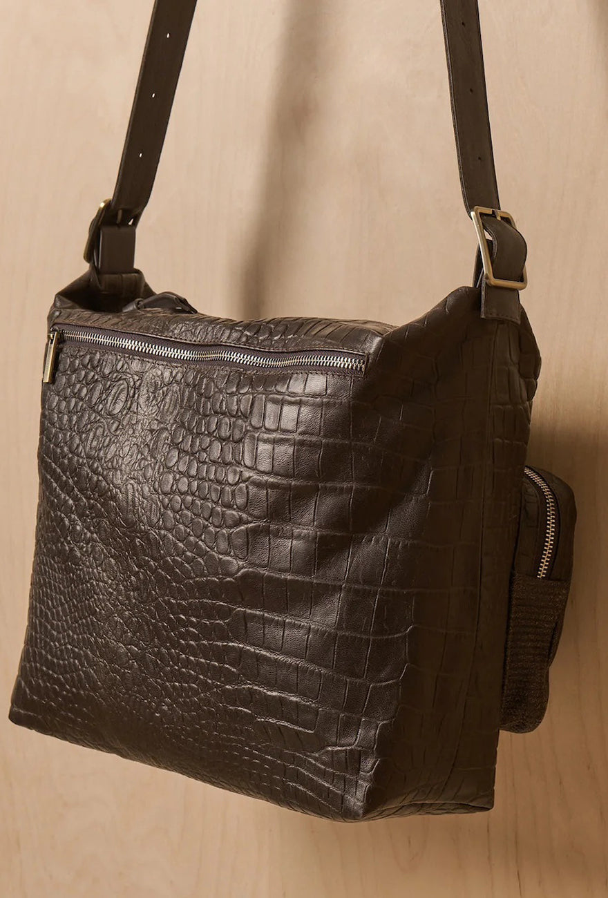 Daniella Lehavi Memphis Hobo Bag, Ribbed Croco 