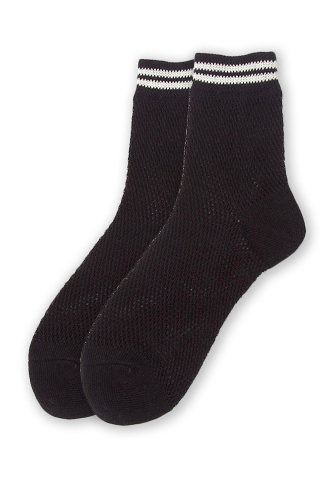 XS Unified Mesh Sneaker Socks, Black One Size Black