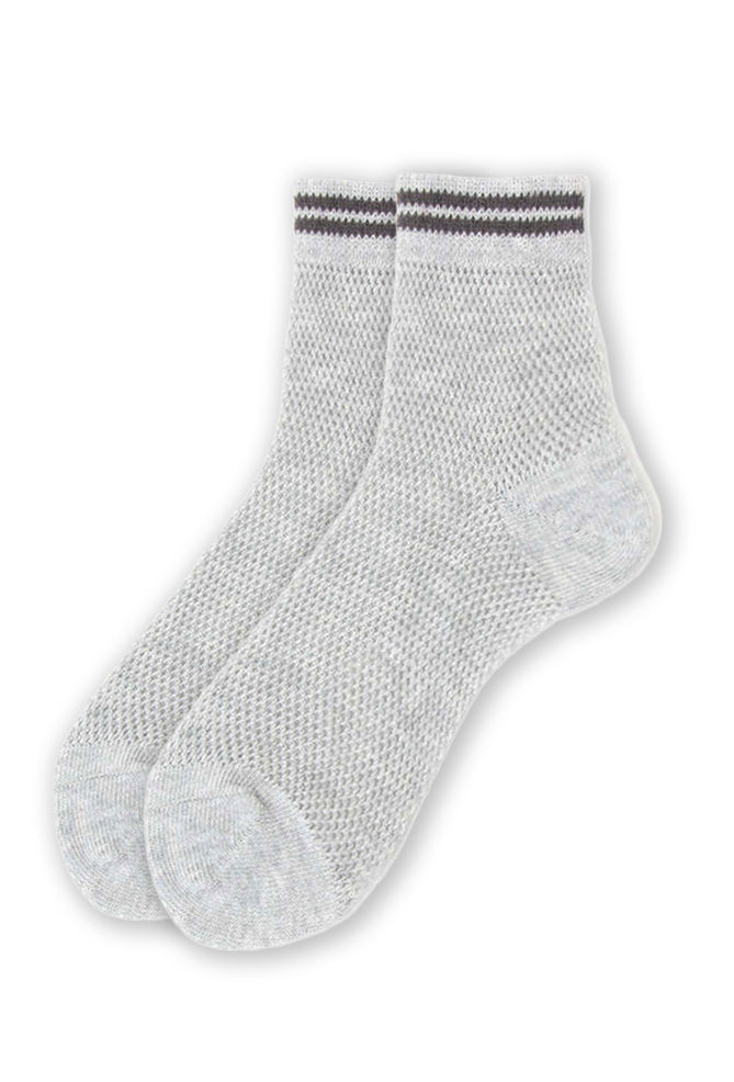 XS Unified Mesh Sneaker Socks, Gray One Size Gray