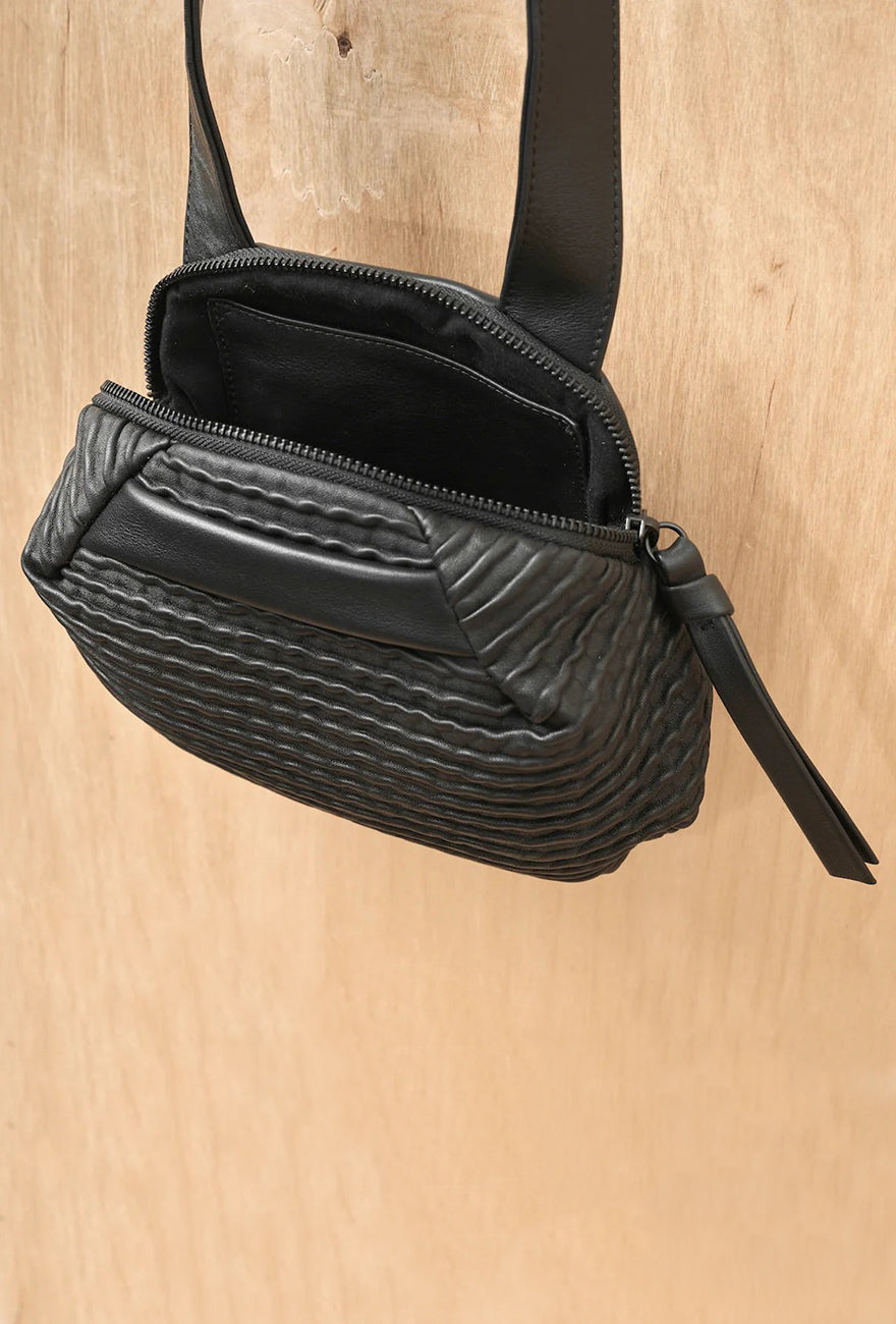 Daniella Lehavi Billie Mini Crossbody Bag, Wavy Black 