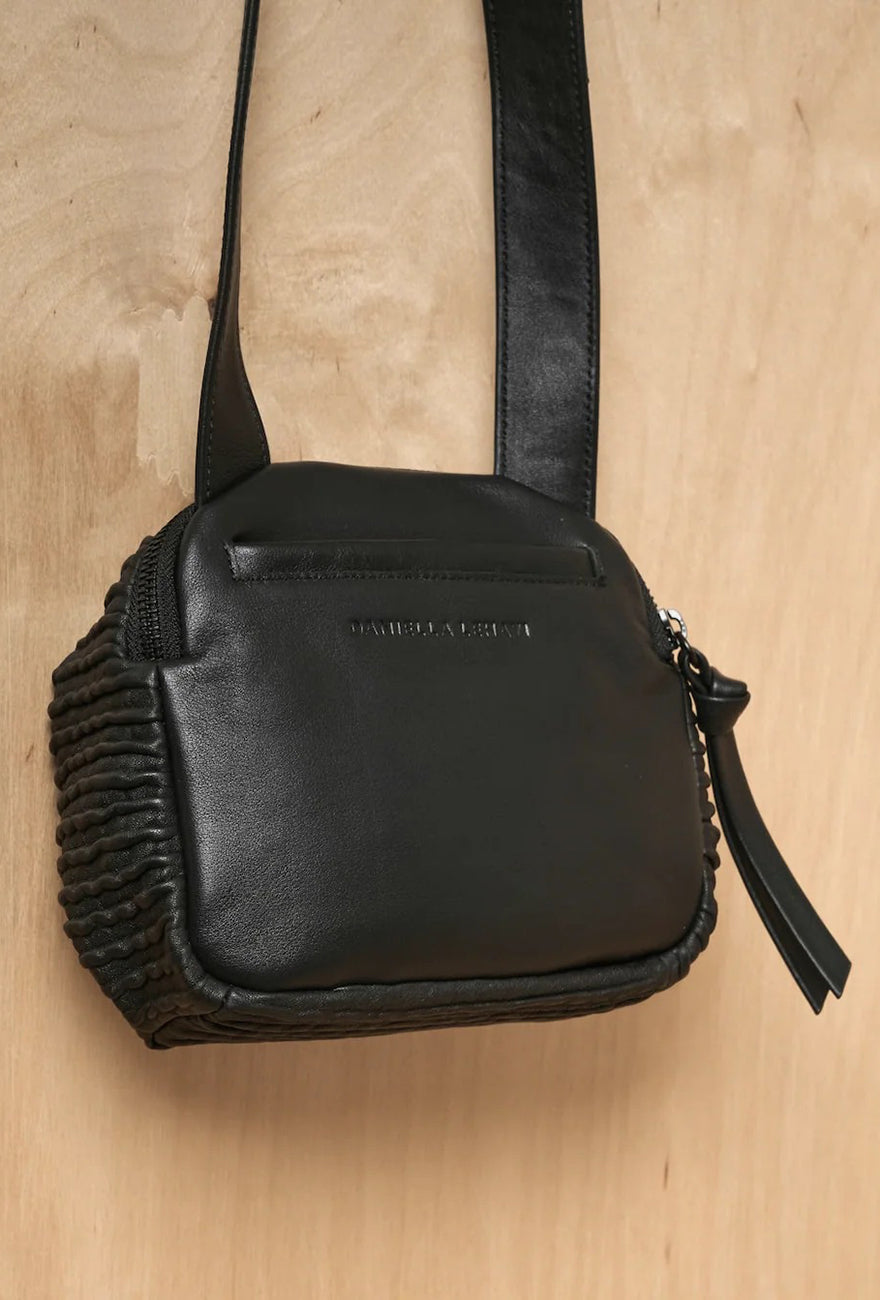 Daniella Lehavi Billie Mini Crossbody Bag, Wavy Black 