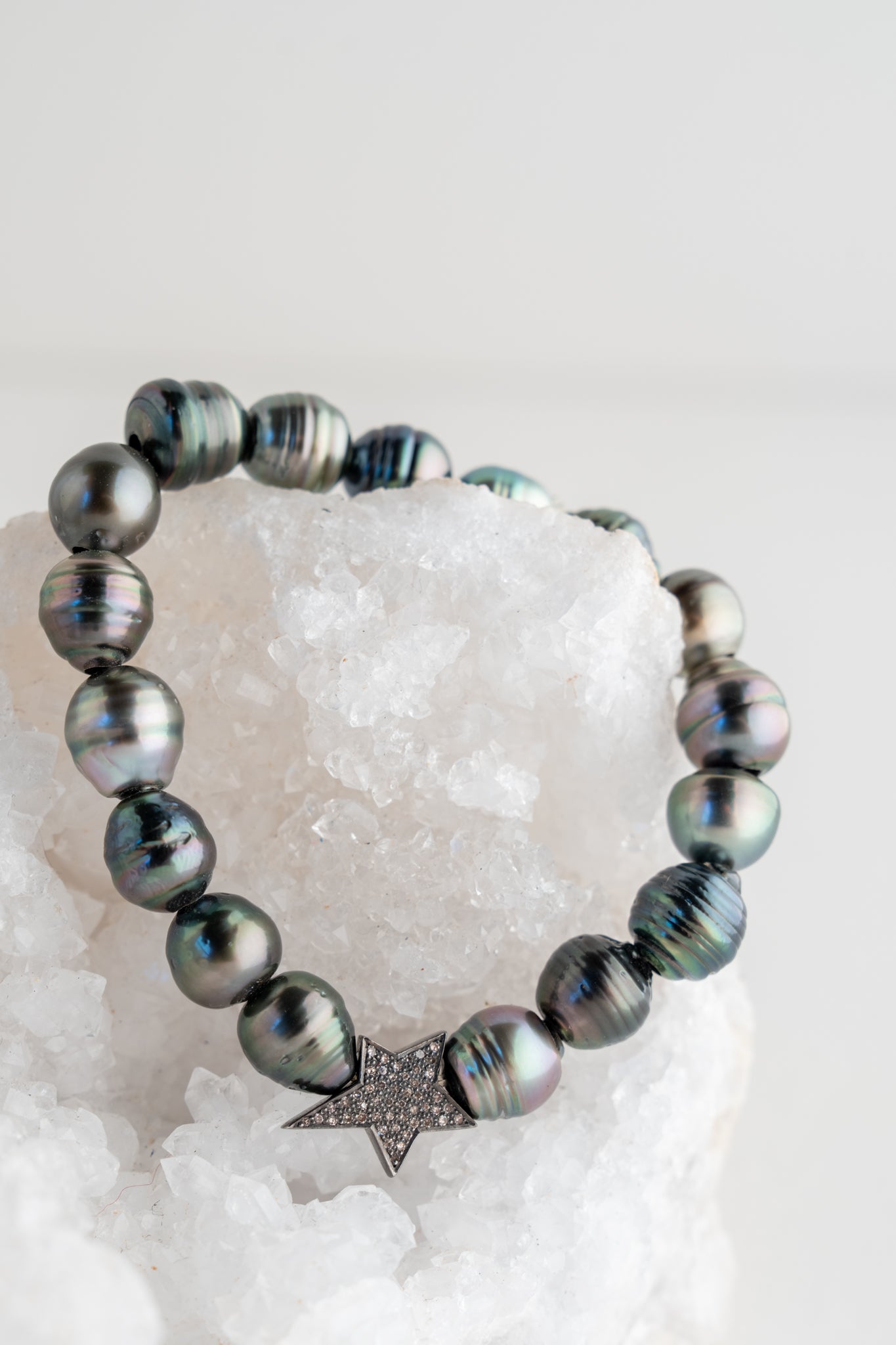 Nathan & Moe Tahitian Pearl and Diamond Star Bracelet 