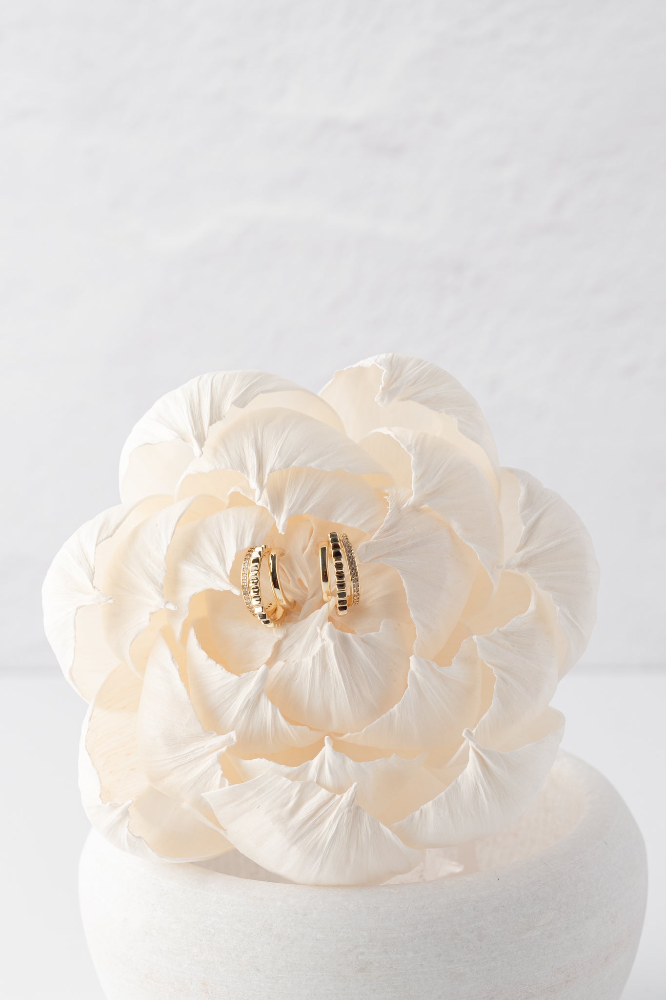 Native Gem Triple Threat Earrings Huggie Earrings, Gold 