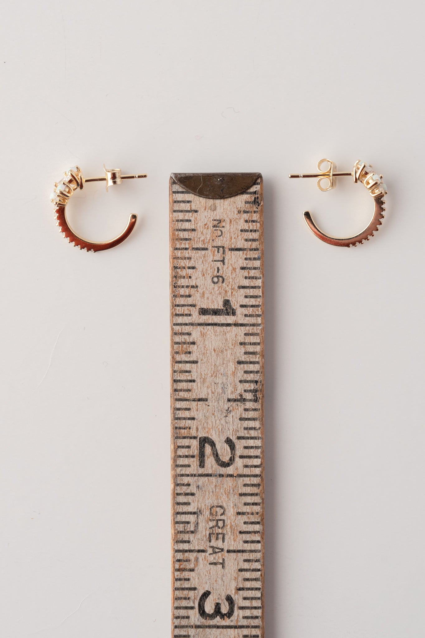 Native Gem Tropicale Mini Hoops Earrings, Clear 