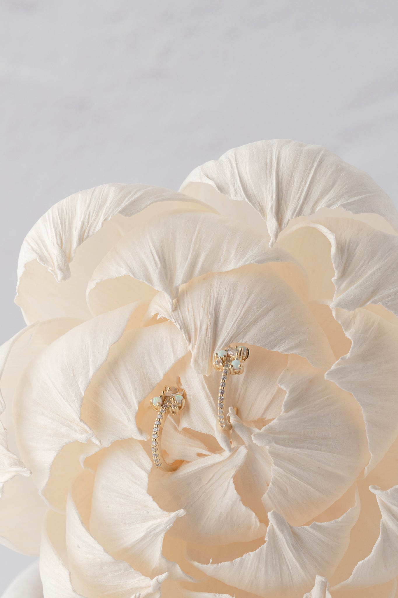 Native Gem Tropicale Mini Hoops Earrings, Clear 