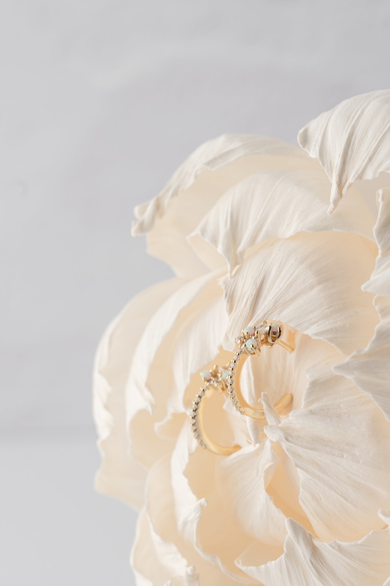 Native Gem Tropicale Mini Hoops Earrings, Clear 