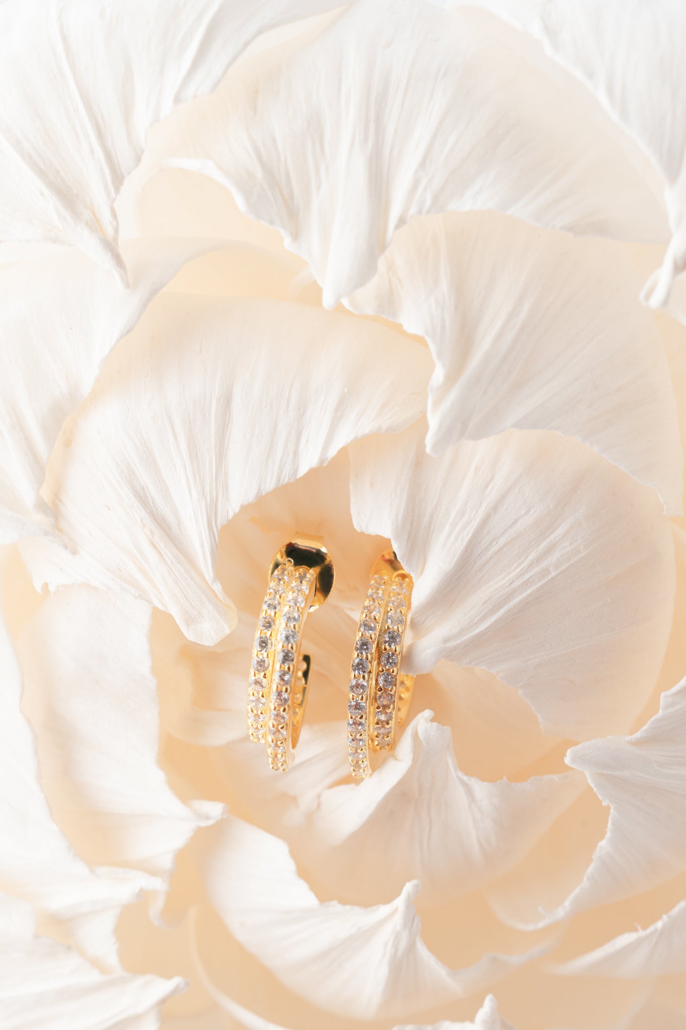 Native Gem Evil Twin Huggies Earrings, Gold 