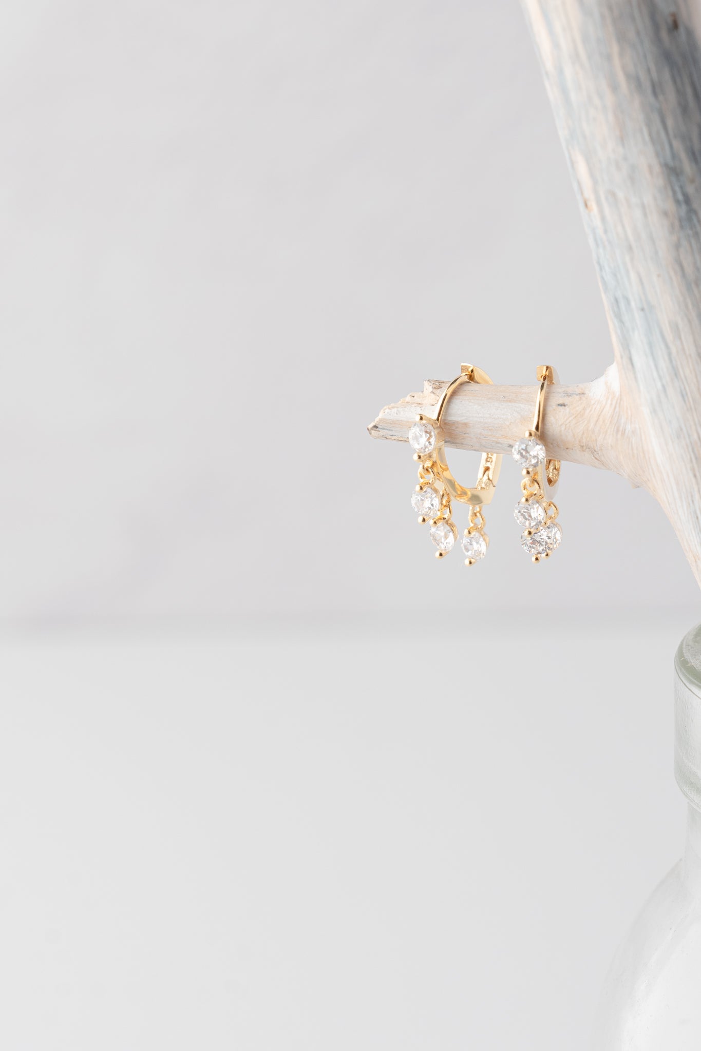 Native Gem Floating Opal Huggies 