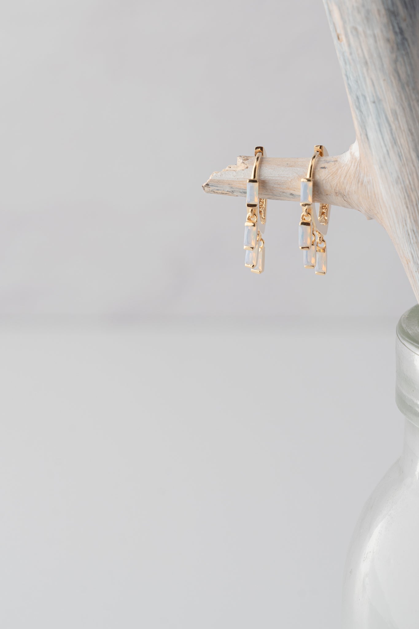 Native Gem Floating Diamond Huggies 