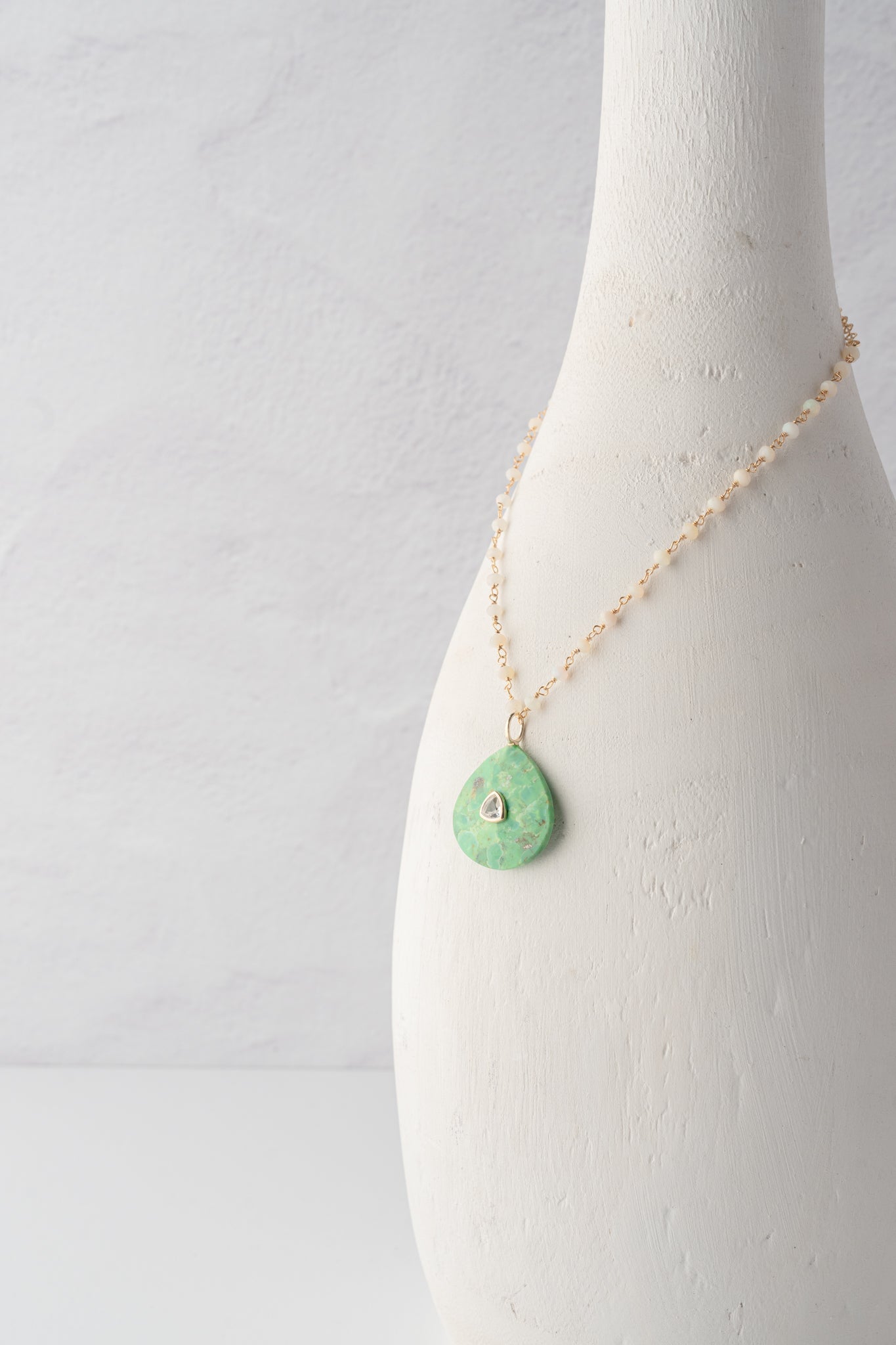 Native Gem Amulet Green Turquoise Necklace 