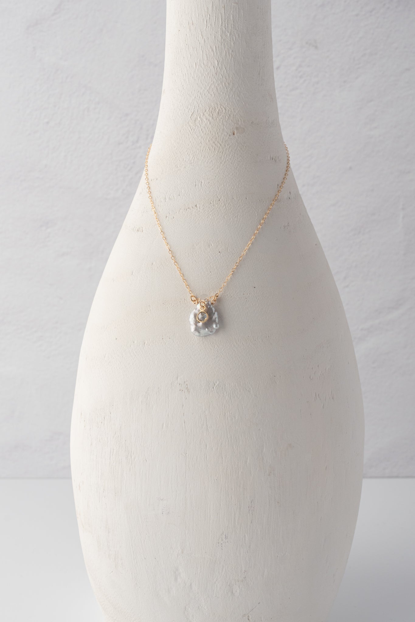 Native Gem Petunia Lavender Pearl Necklace 