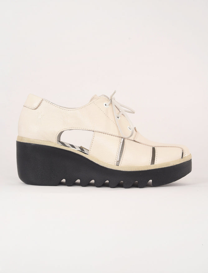 Fly London Bogi Platform Oxford, Off White 