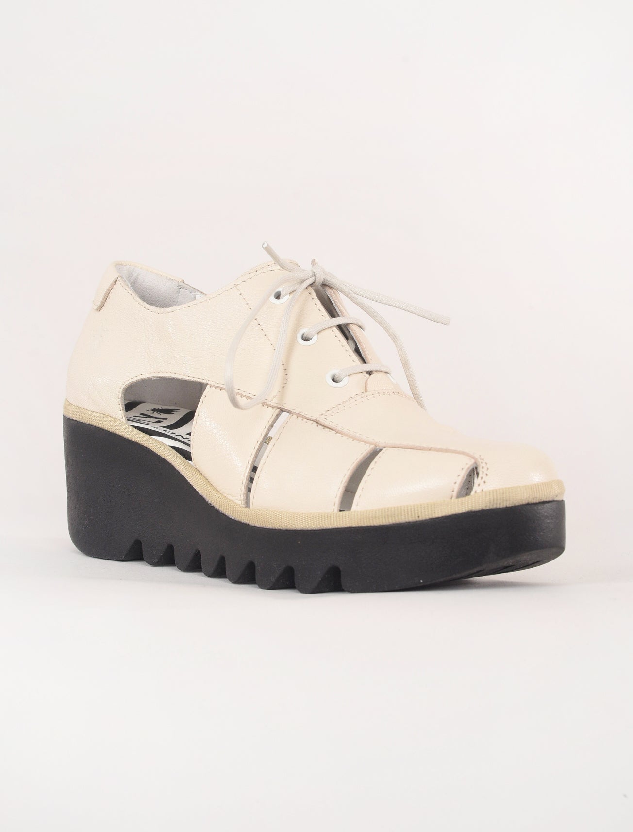 Fly London Bogi Platform Oxford, Off White 