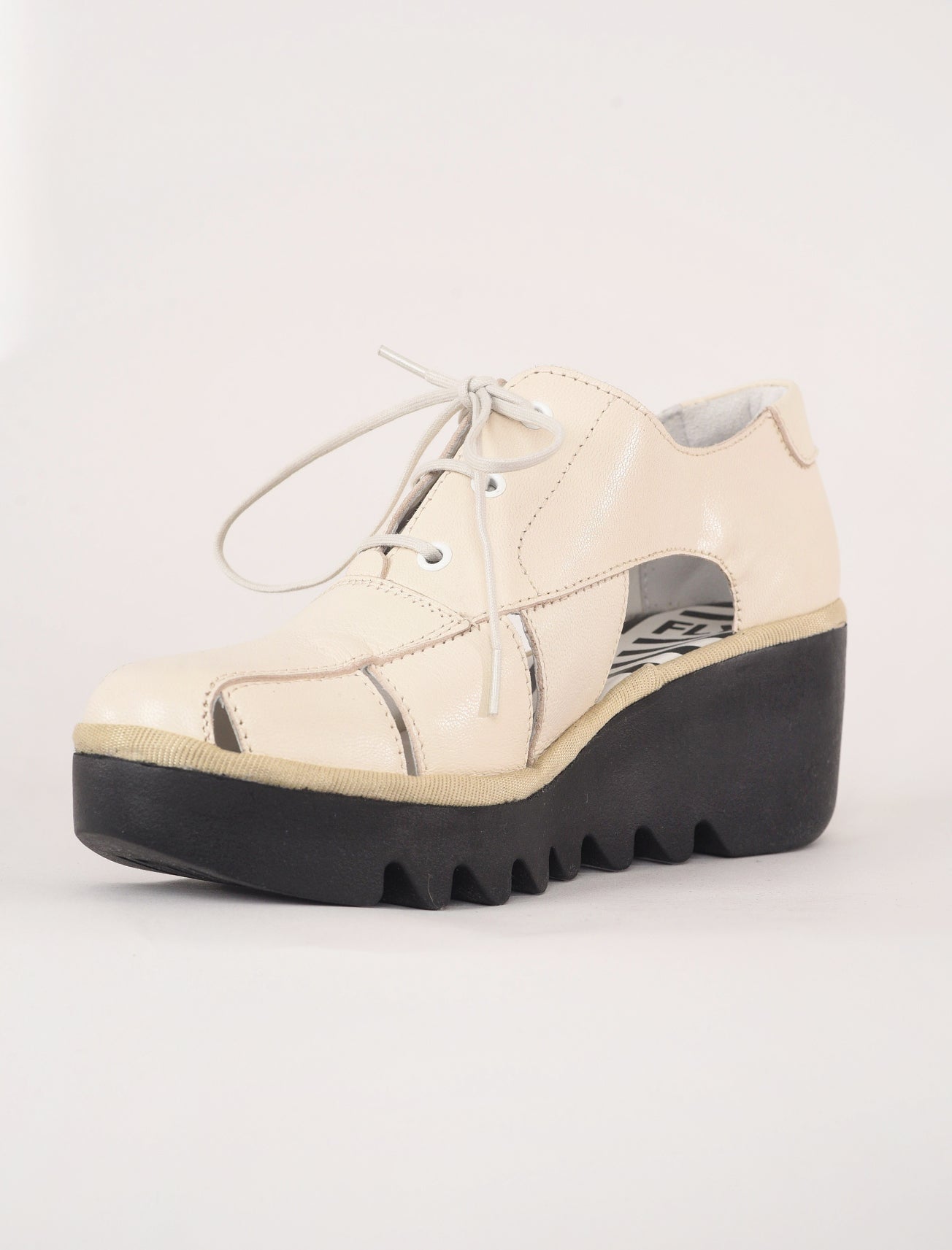 Fly London Bogi Platform Oxford, Off White 