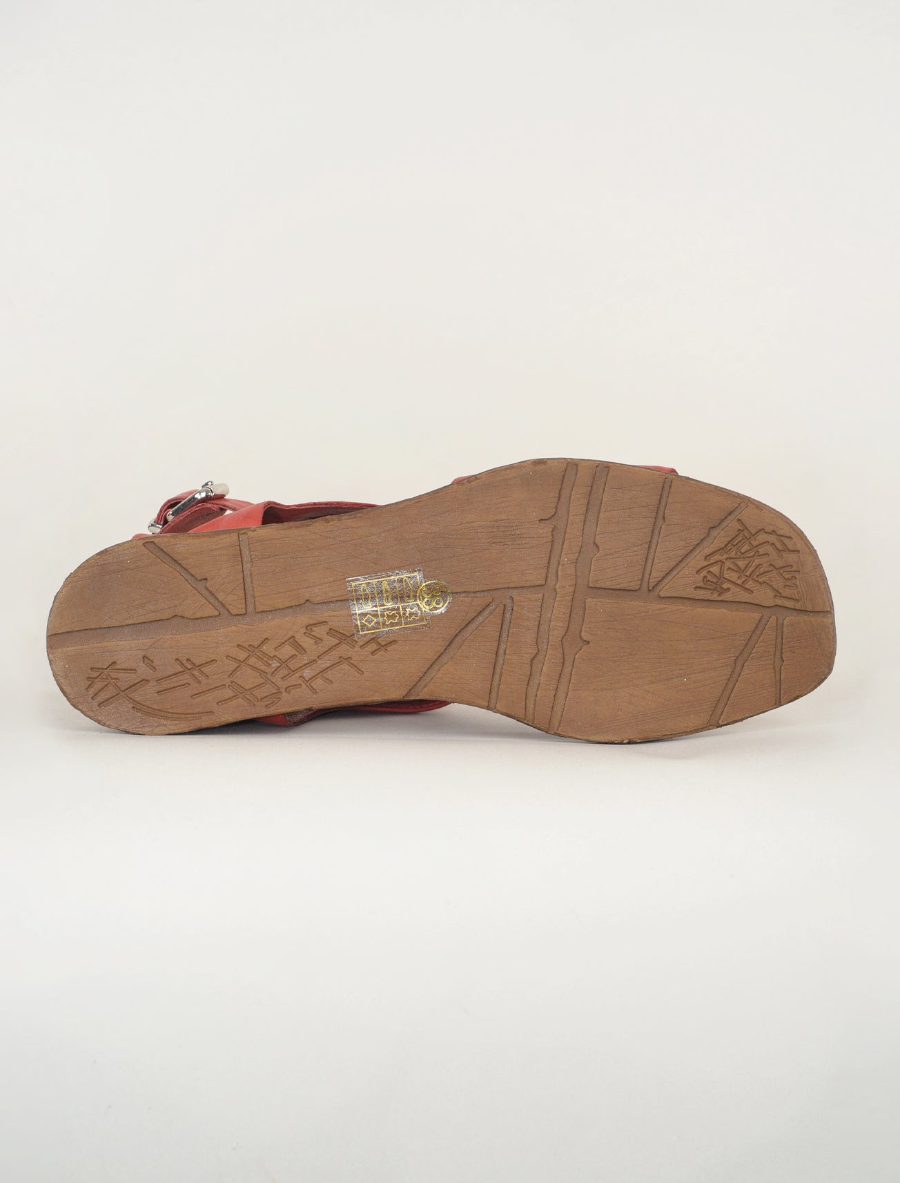 All Black Cross & Band Softy Sandal, Dark Red 