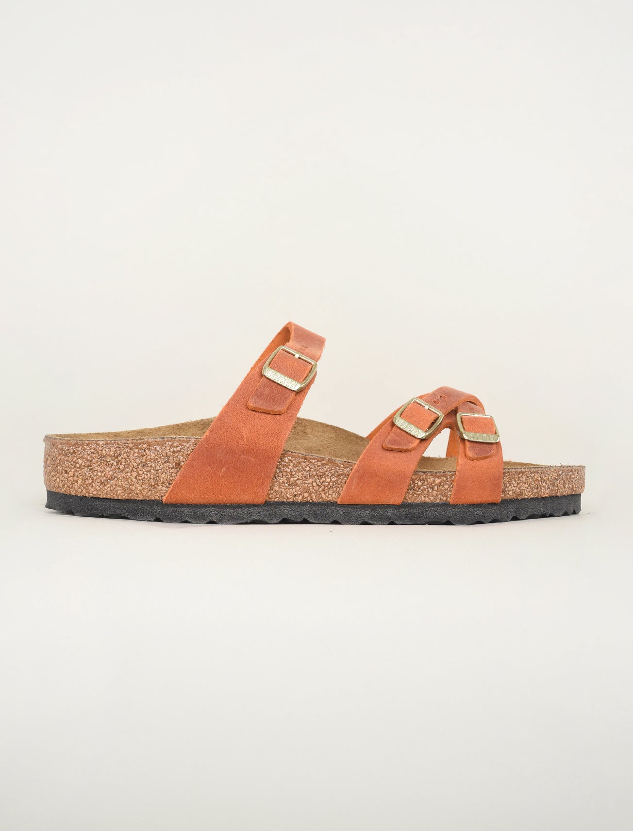 Birkenstock Franca Oiled Leather Sandal, Burnt Orange 