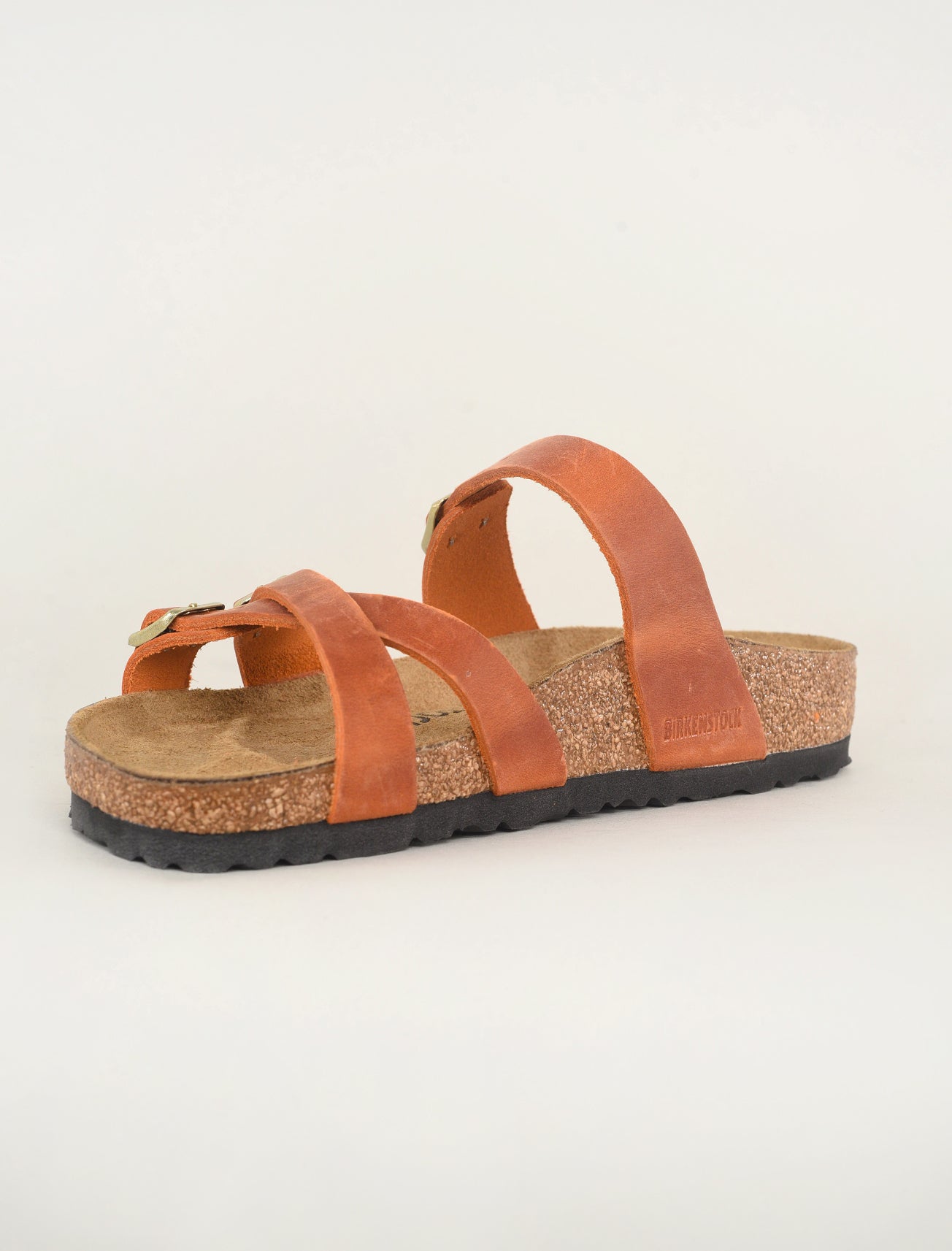 Birkenstock Franca Oiled Leather Sandal, Burnt Orange 