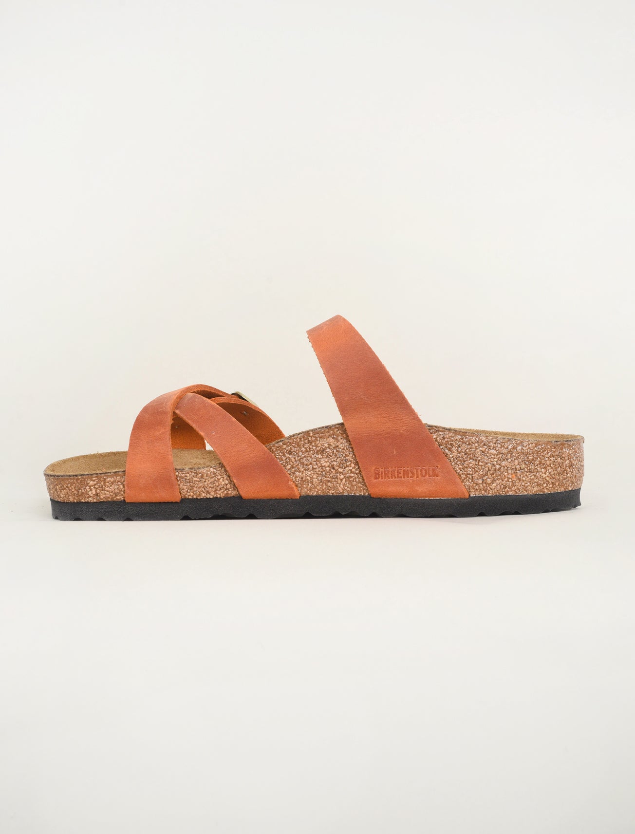 Birkenstock Franca Oiled Leather Sandal, Burnt Orange 