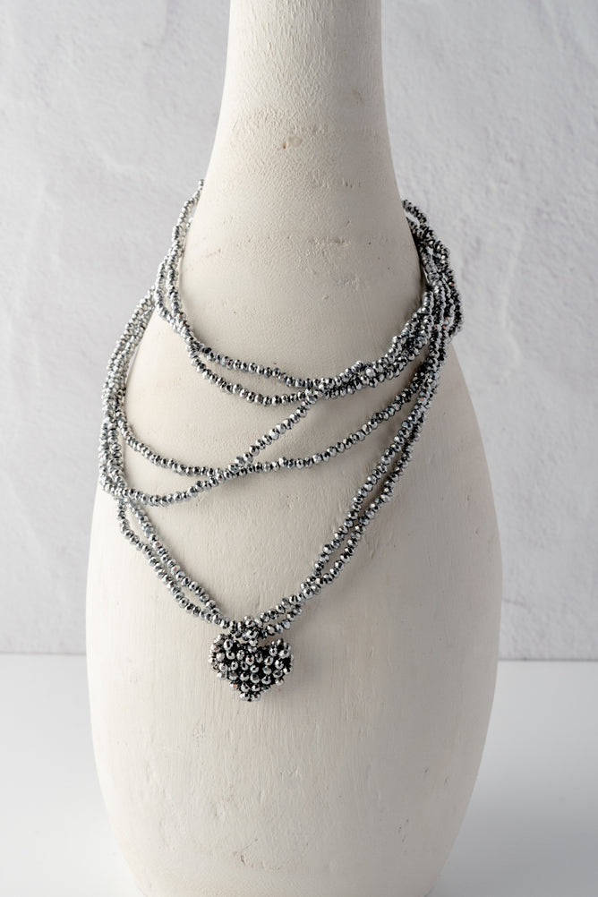 Pluslavie Mini Heart Chain, Silver 