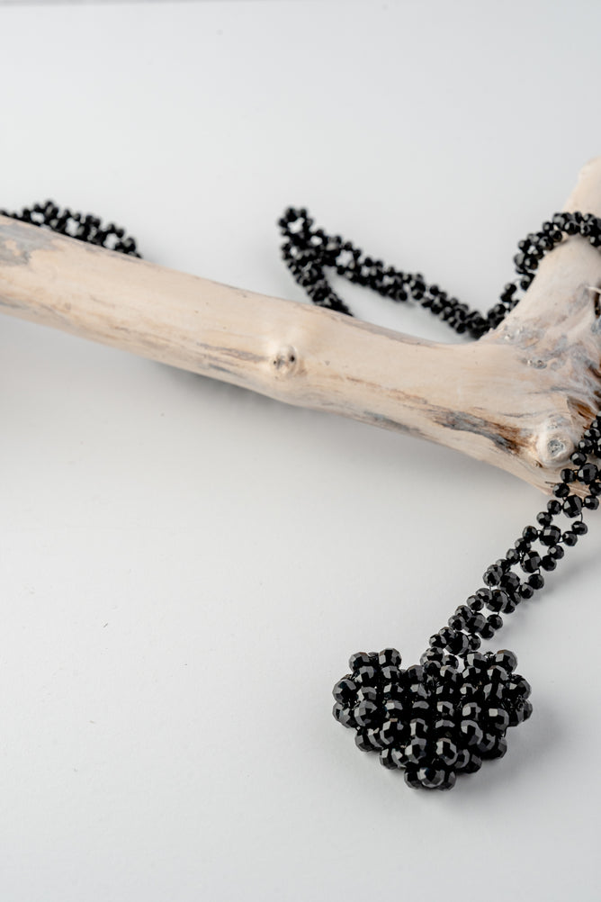 Pluslavie Highlight Plus/Heart Necklace, Black 