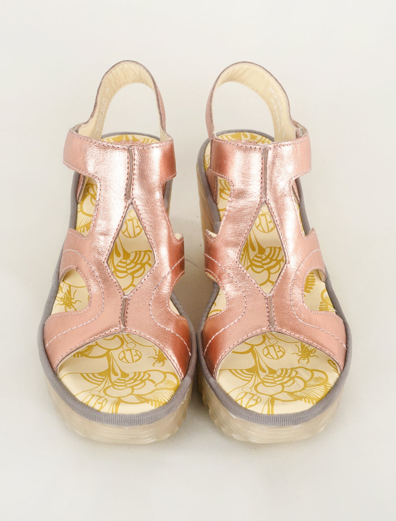 Fly London Yotu Wedge, Blush Gold 