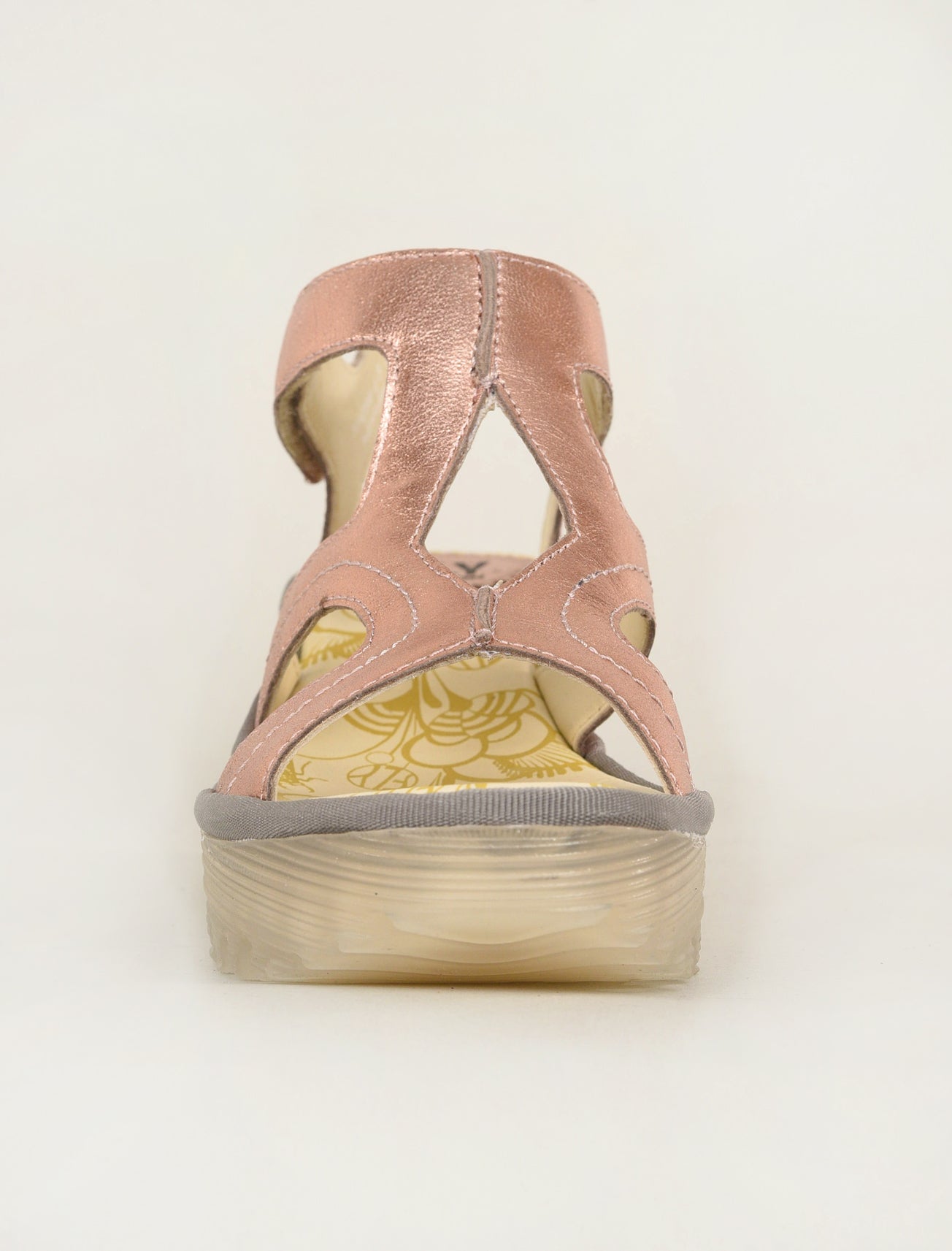 Fly London Yotu Wedge, Blush Gold 